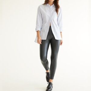 Reitmans black Faux Leather front with stretchy back skinny Pants Sz 16 - NWT